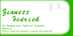 zsanett hedrich business card